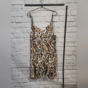 Koko + Mason Animal Print Mini Dress Spaghetti Straps Flowy Size XL NEW